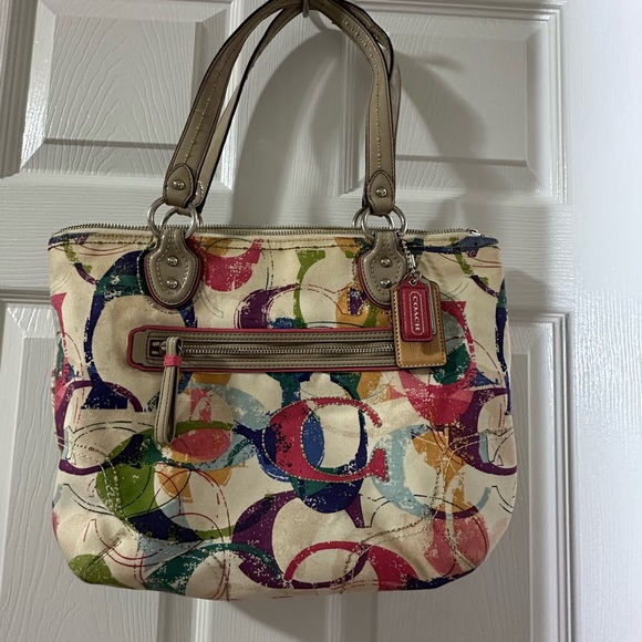 Coach | Bags | Coach Multicolor Canvas Shoulder Bag | Poshmark